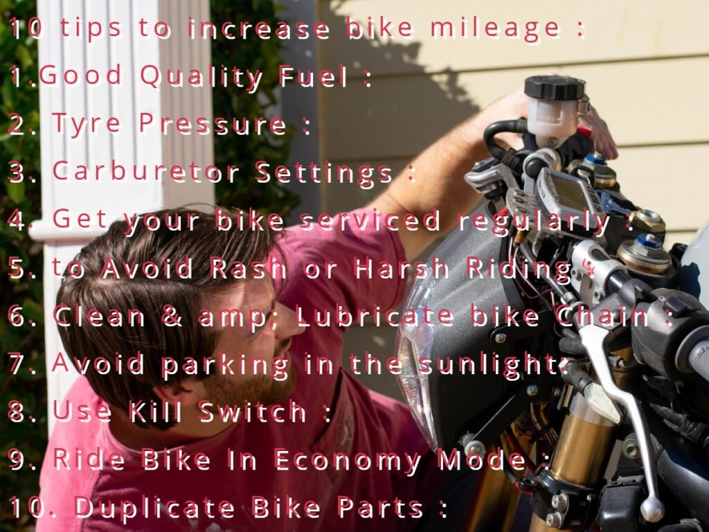 tips to increase bike mileage.
