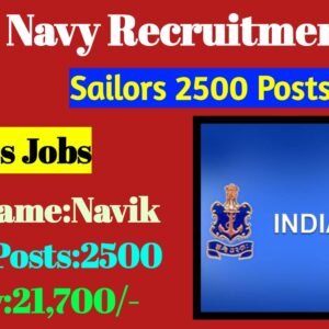 Indian Navy Navik Recruitment 2021: