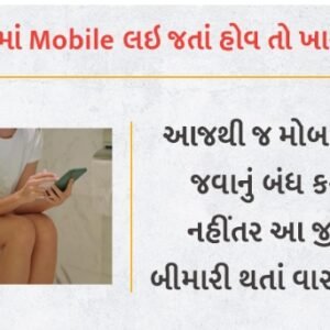 ટોઇલેટ માં મોબાઈલ લઈને જતા હોય તો ચેતી જજો, આ જીવલેણ બીમારી તમારો જીવ લઈ જશે.