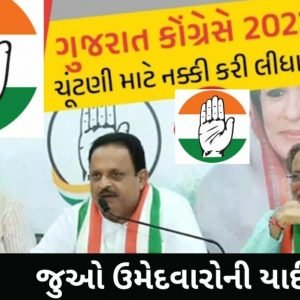 Gujarat Congress has decided the names for the 2022 elections.