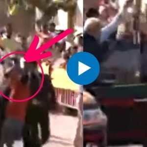 The young man broke the security of the PM and ran
