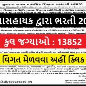 GSPESC Vidhyasahayak Bharti 2024