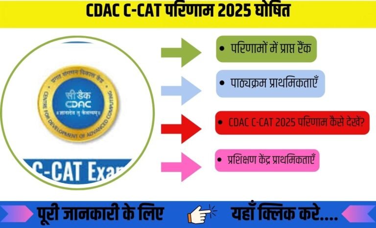 CDAC C-CAT परिणाम 2025 घोषित: परिणाम cdac.in पर देखें