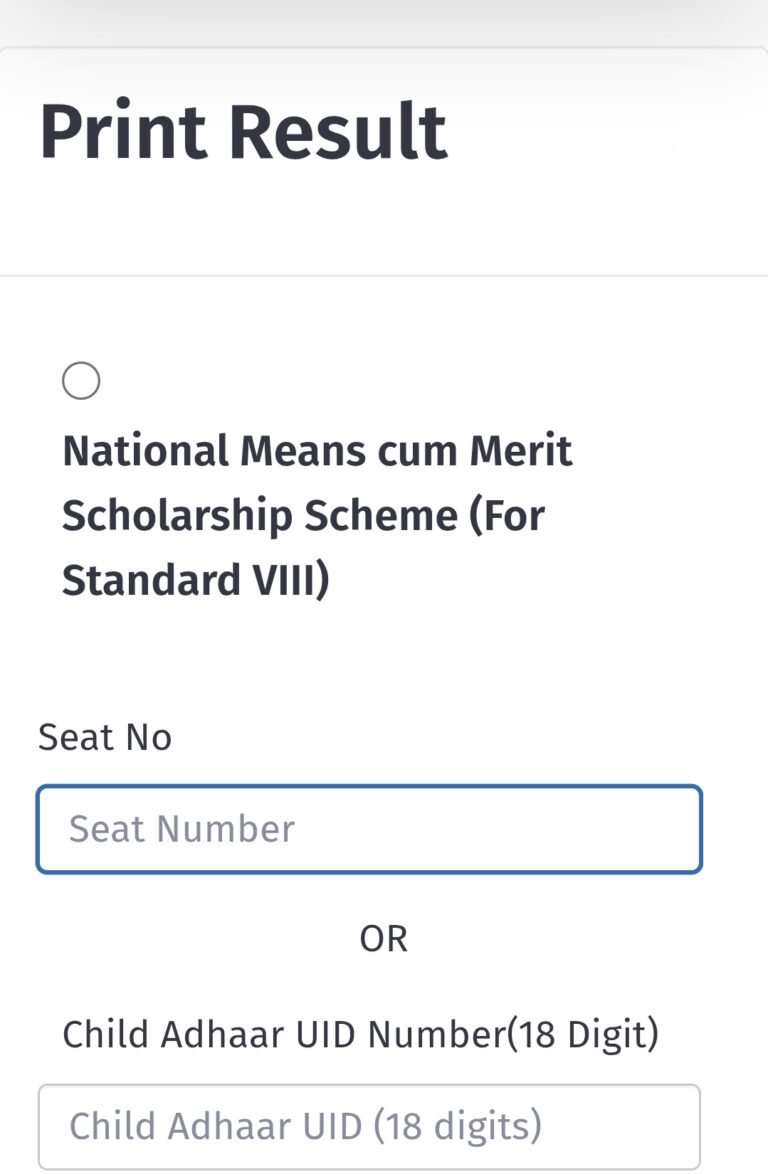 NMMS RESULT 2025 DECLARED