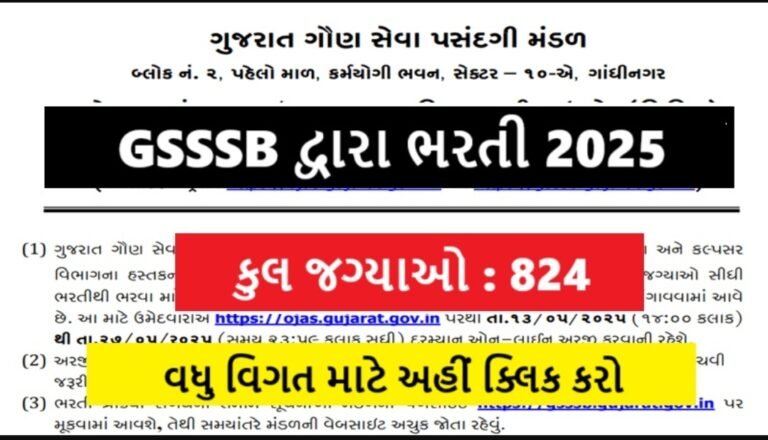 GSSSB Recruitment 2025