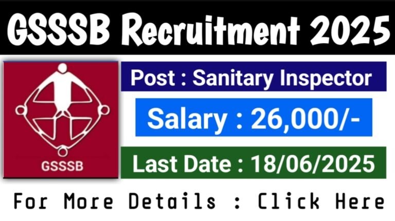 GSSSB SI Recruitment 2025