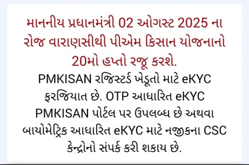 Pm Kishan Samman Nidhi 20th Installment