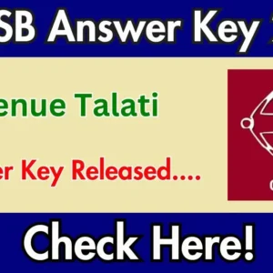 GSSSB Answer Key