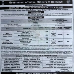 RRB NTPC Graduate Level Recruitment 2025 7 RRB NTPC Graduate Level Recruitment 2025