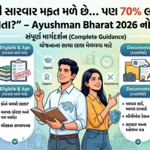 PM Awas Yojana 2026: “પોતાનું ઘર” હવે સપનું નહીં – જાણો કેવી રીતે મળશે સહાય 4 “₹5 લાખની સારવાર મફત મળે છે… પણ 70% લોકો હજુ પણ કેમ નથી લેતા?” – Ayushman Bharat 2026 નો સાચુ સત્ય