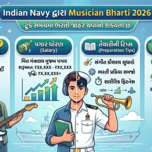 Indian Navy Musician Bharti 2026: 10મું પાસ માટે સુવર્ણ તક | Apply Online, Salary, Eligibility